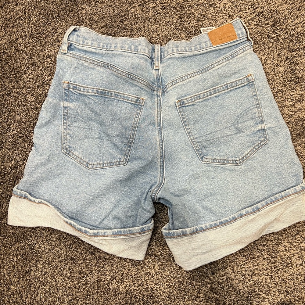 Light Blue Denim Women's Shorts - Picture 2 of 6